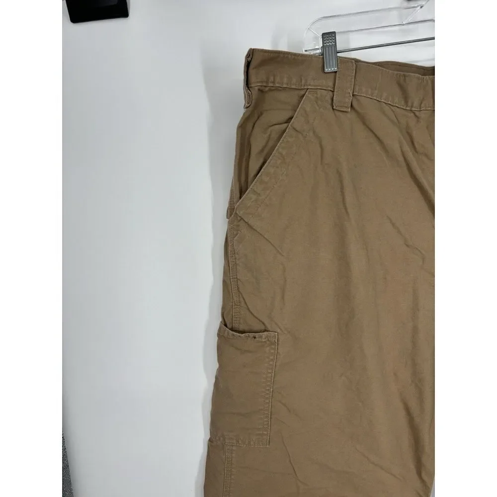 Carhartt Carpenter‎ Pants Original Dungaree Fit B151 DKH Khaki Canvas Size 42x30